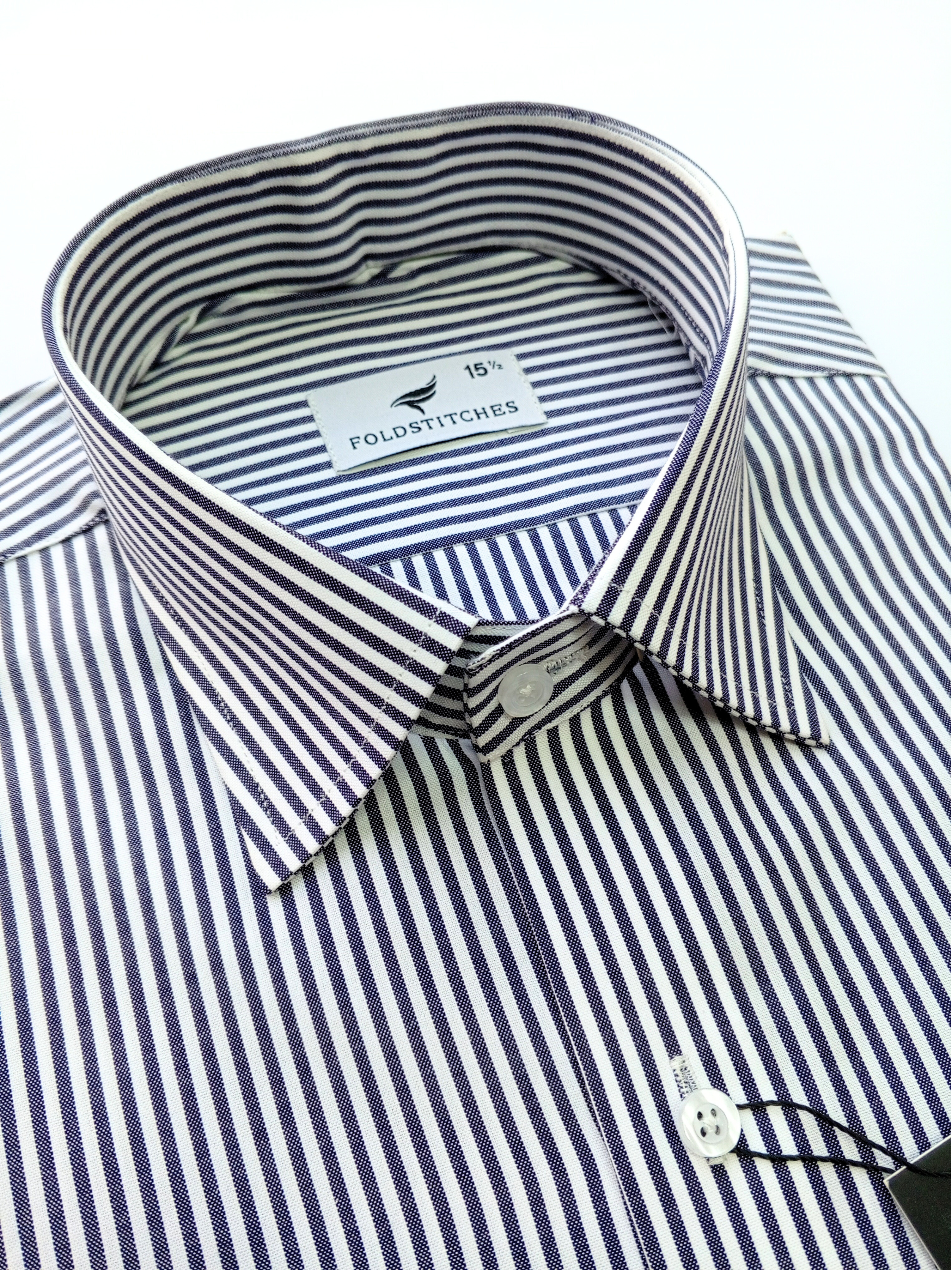 White & Dark Blue Striped, Men’s Formal Shirt