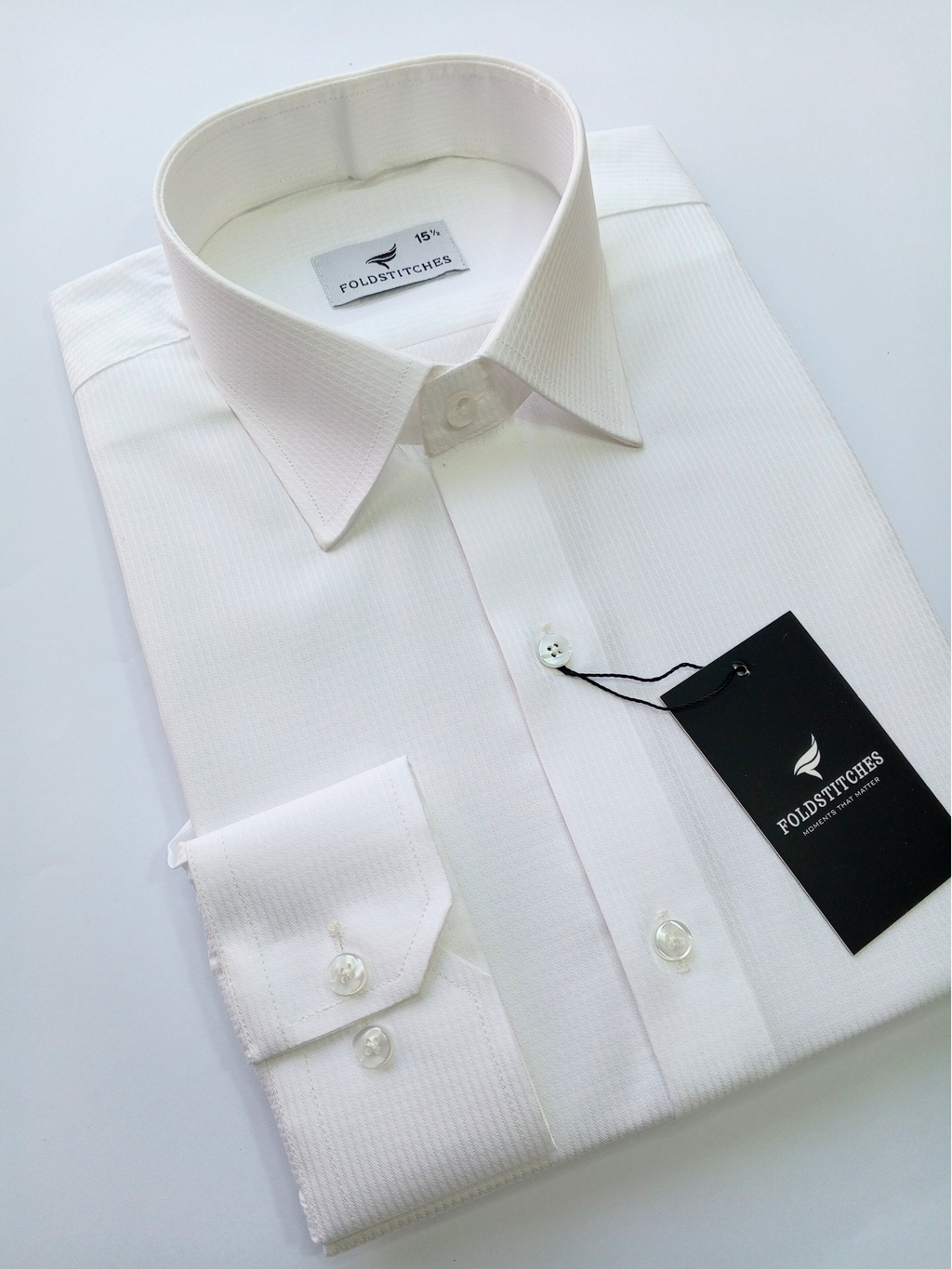 Self Design White, Men’s Formal Shirt