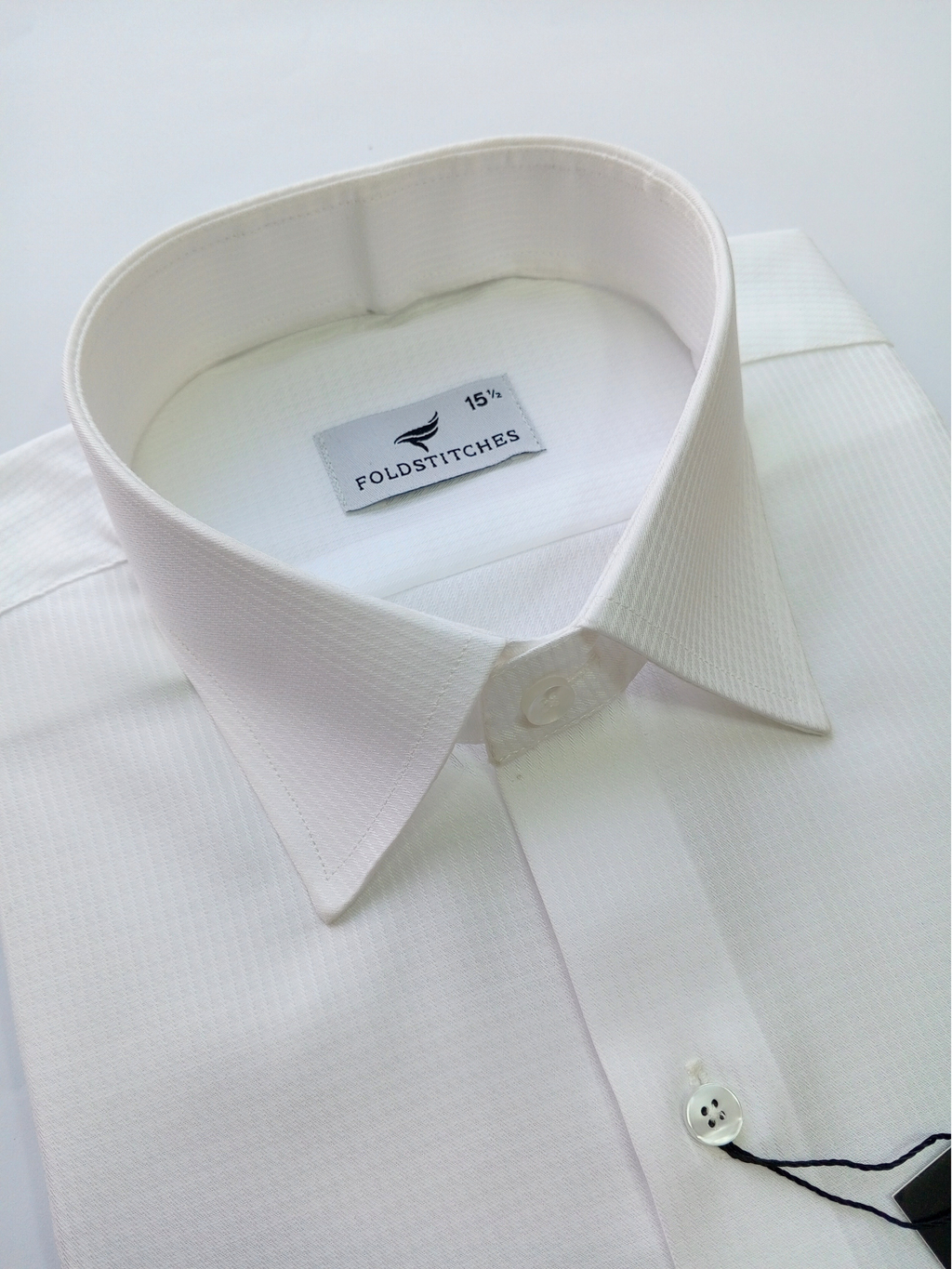 Self Design White, Men’s Formal Shirt