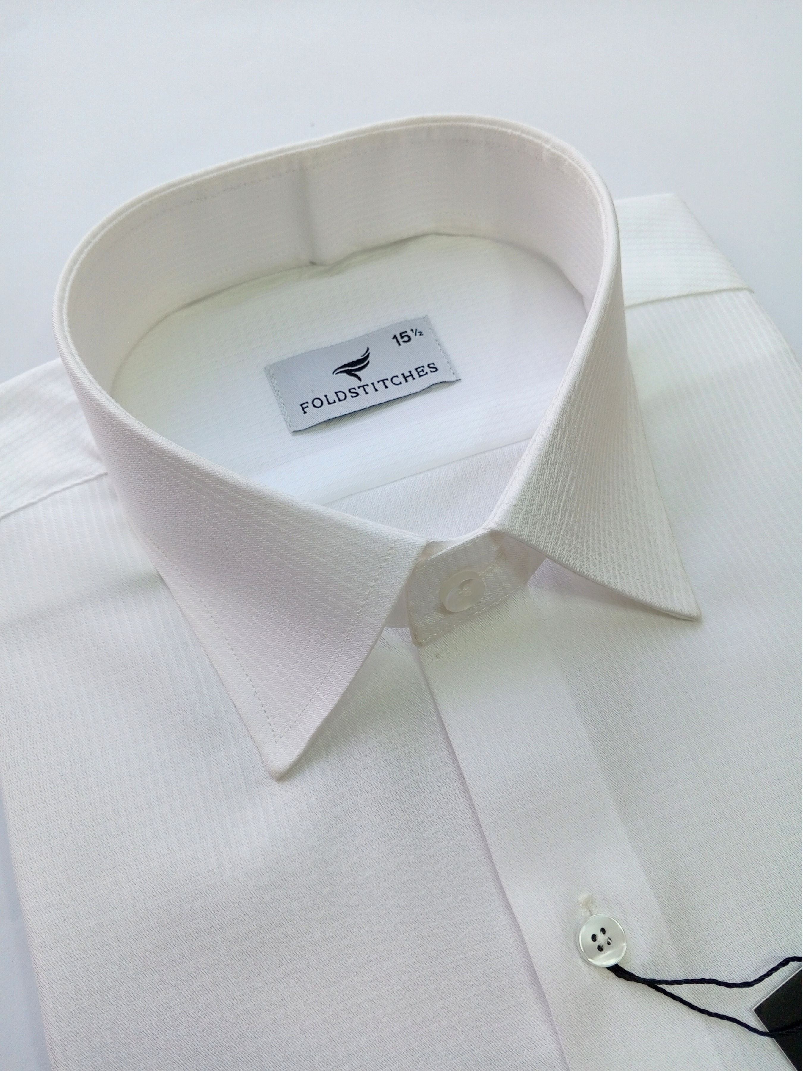 Self Design White, Men’s Formal Shirt