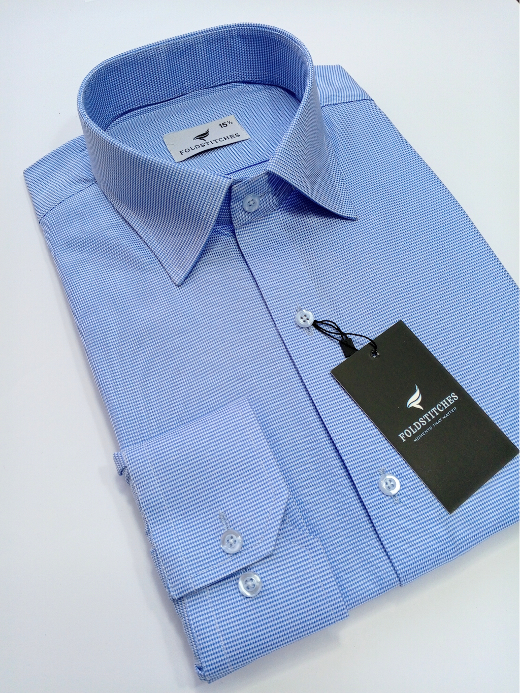 Self Design Dotted Blue, Men’s Formal Shirt