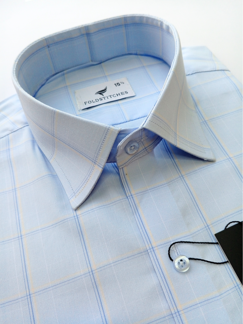 Light Blue & Dark Blue Checkered, Men’s Formal Shirt
