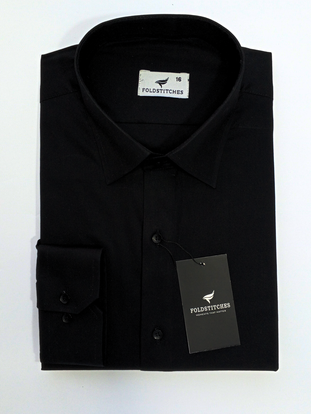 Jet Black Plain, Men’s Formal Shirt