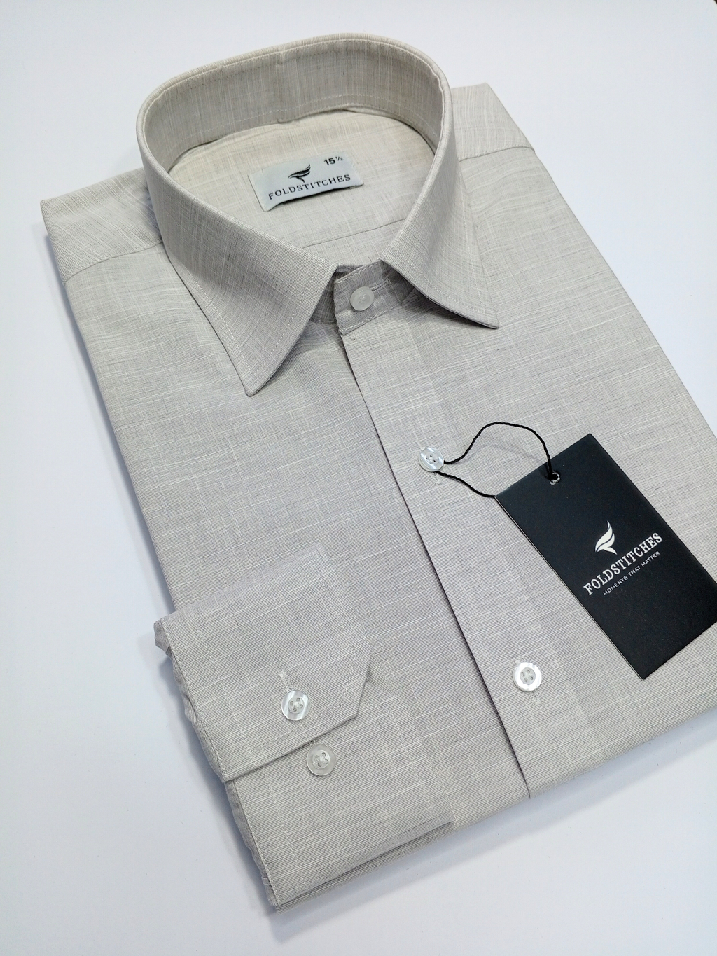 Self Design Light Grey, Men’s Formal Shirt