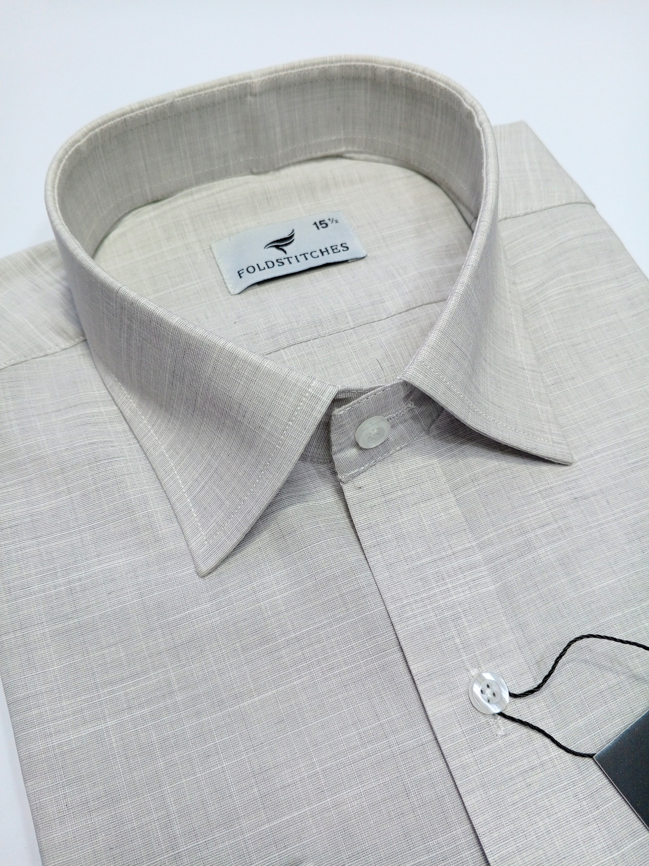 Self Design Light Grey, Men’s Formal Shirt