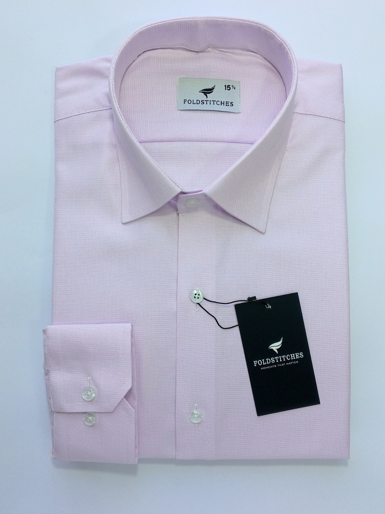 Light Pink Self Design, Men’s Formal Shirt