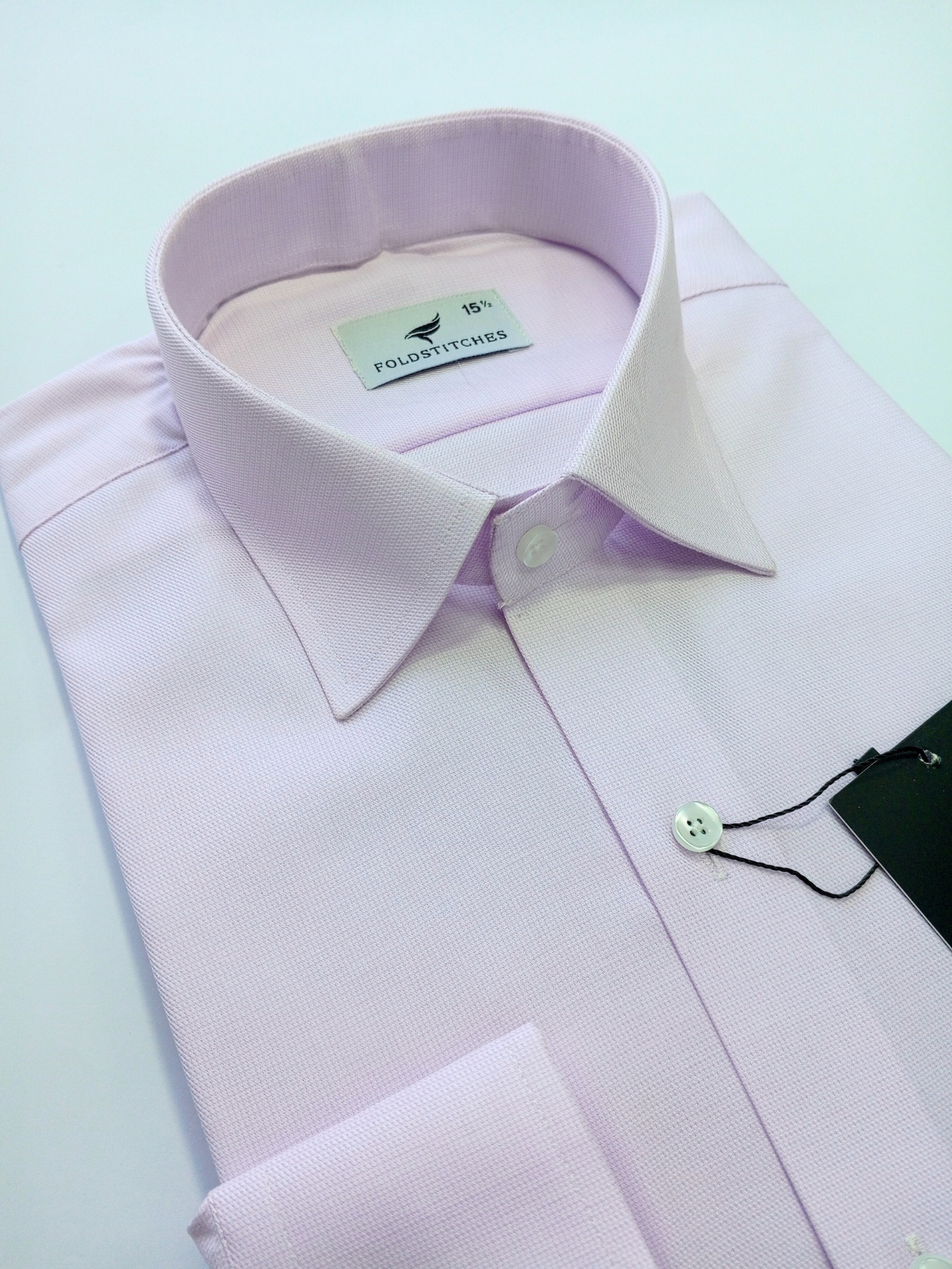 Light Pink Self Design, Men’s Formal Shirt