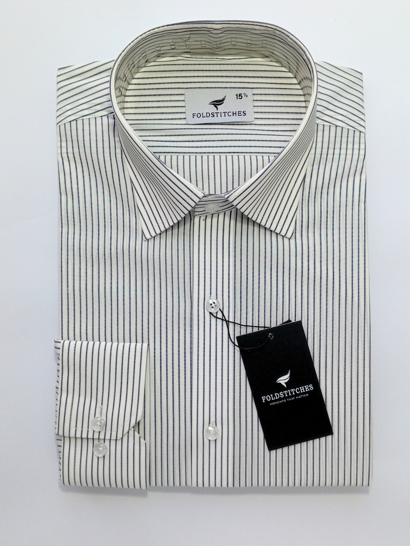 White & Black Striped, Men’s Formal Shirt