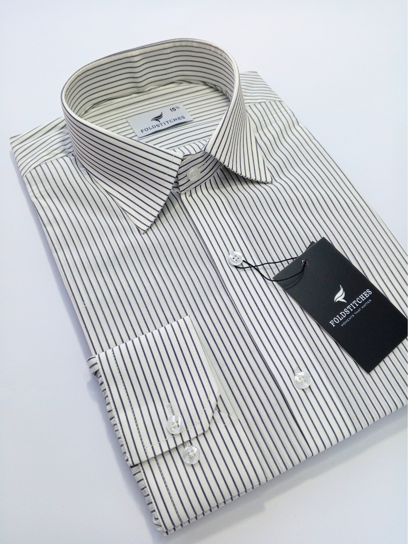 White & Black Striped, Men’s Formal Shirt