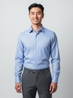 Self Design Dotted Blue, Men’s Formal Shirt
