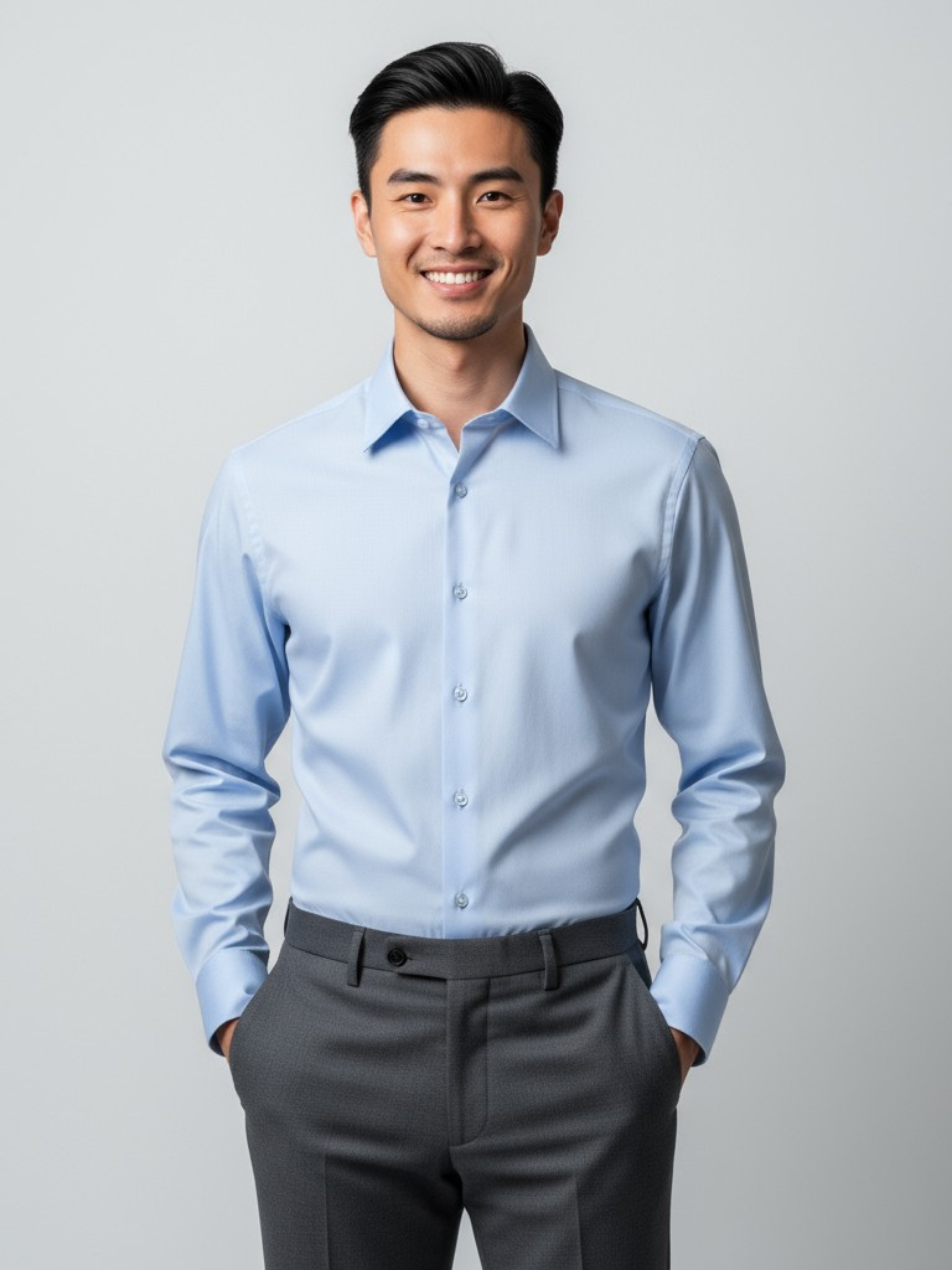 Sky Blue Plain, Men’s Formal Shirt