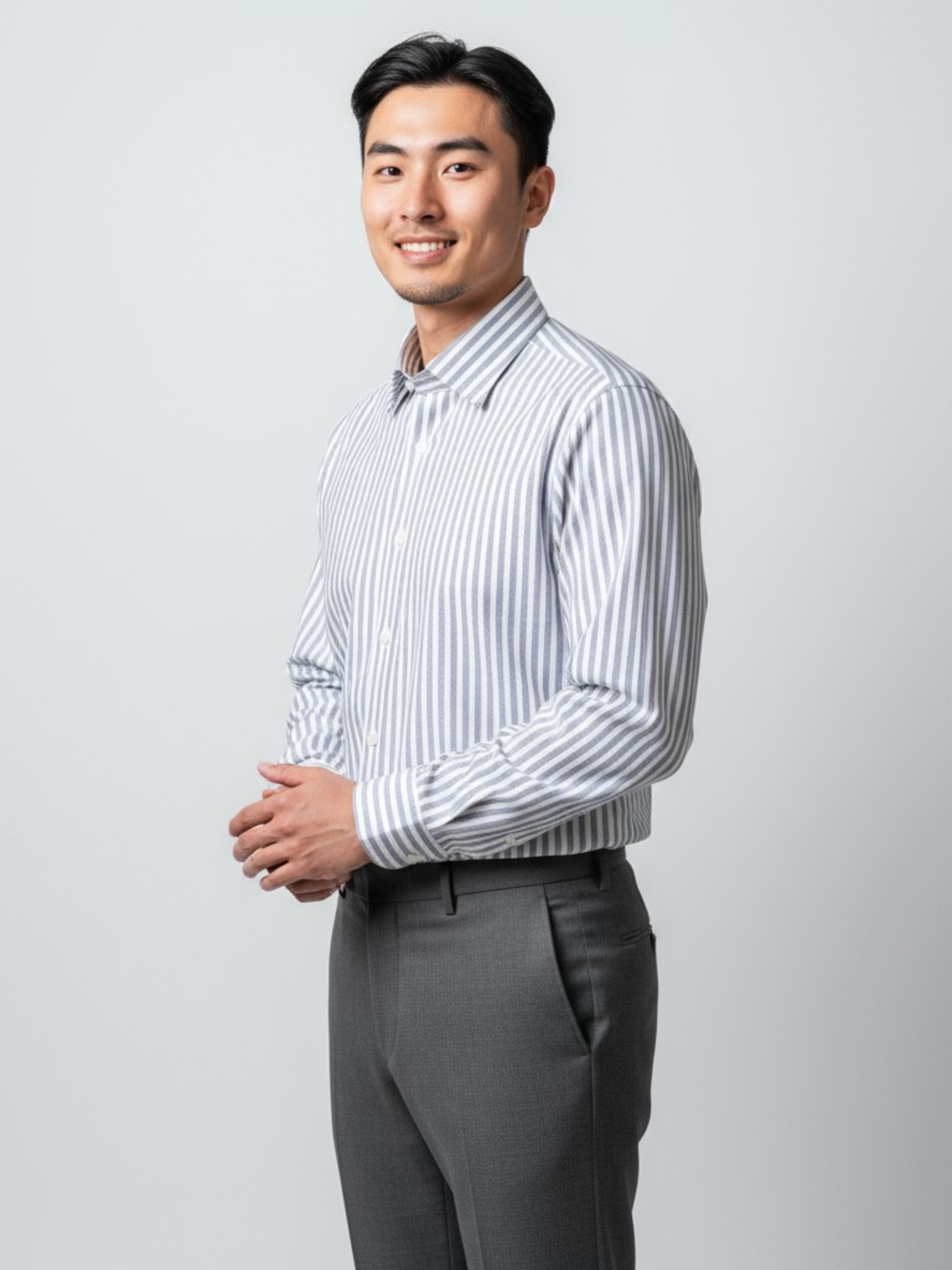 White & Blue Striped, Men’s Formal Shirt