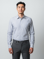 White & Blue Striped, Men’s Formal Shirt