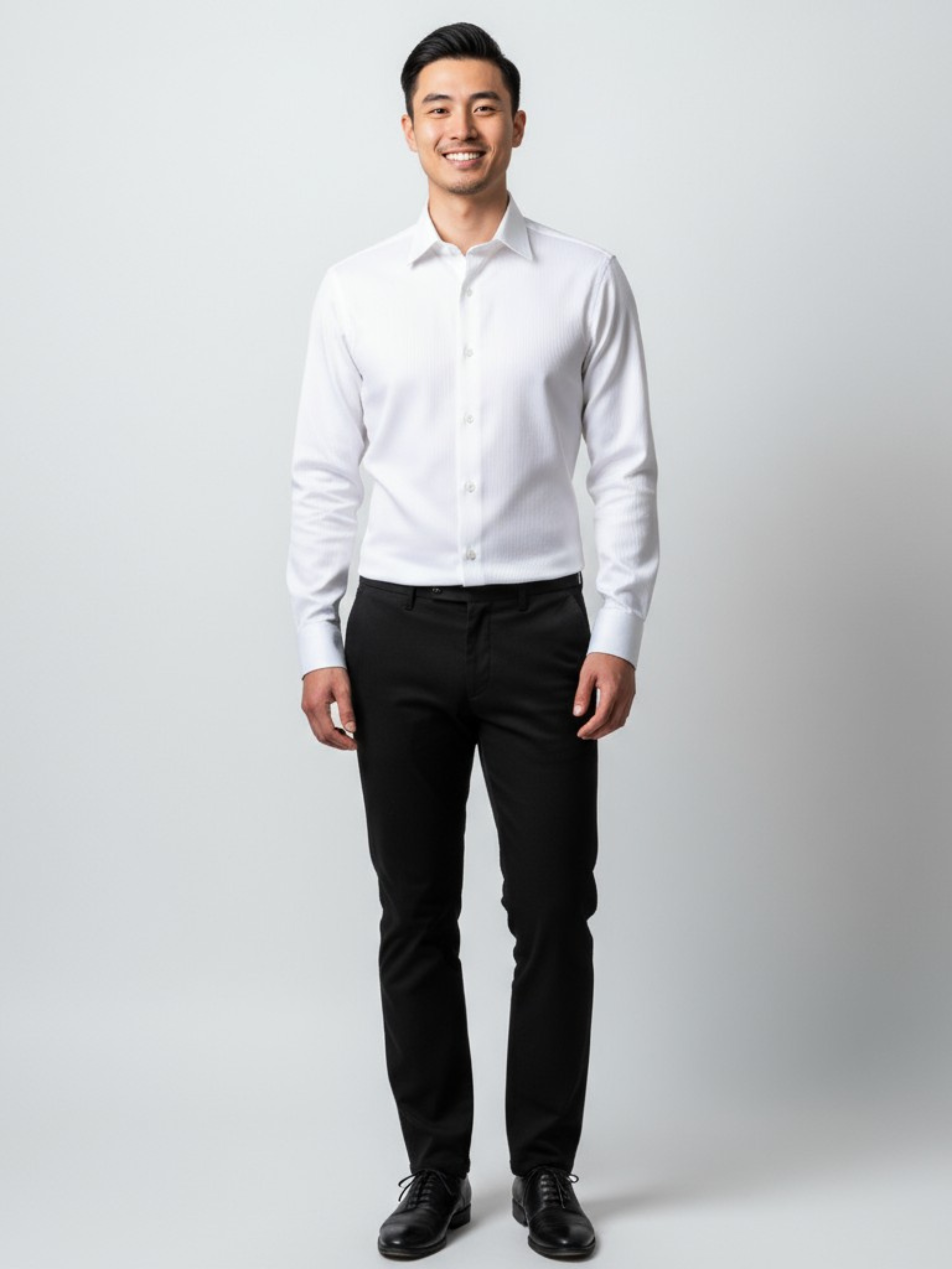 Self Design White, Men’s Formal Shirt