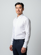 Self Design White, Men’s Formal Shirt