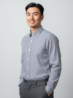 White & Dark Blue Striped, Men’s Formal Shirt