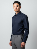 Navy Blue Plain, Men’s Formal Shirt