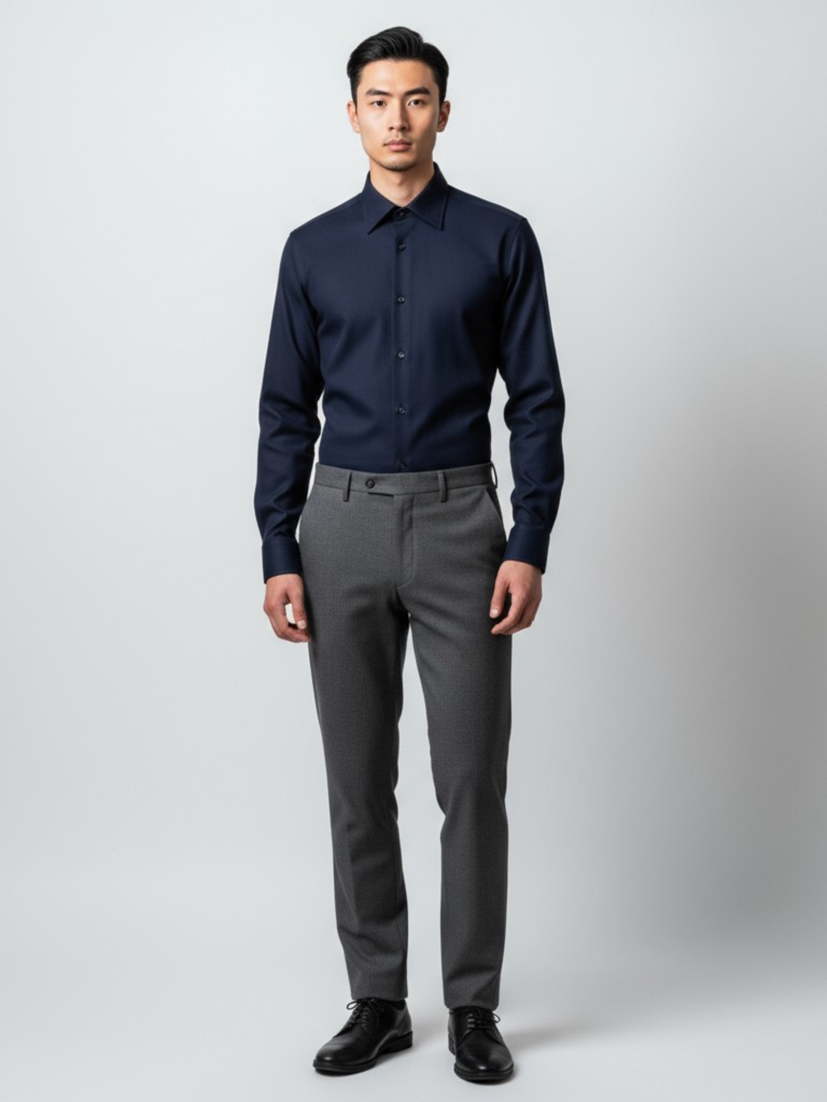 Navy Blue Plain, Men’s Formal Shirt
