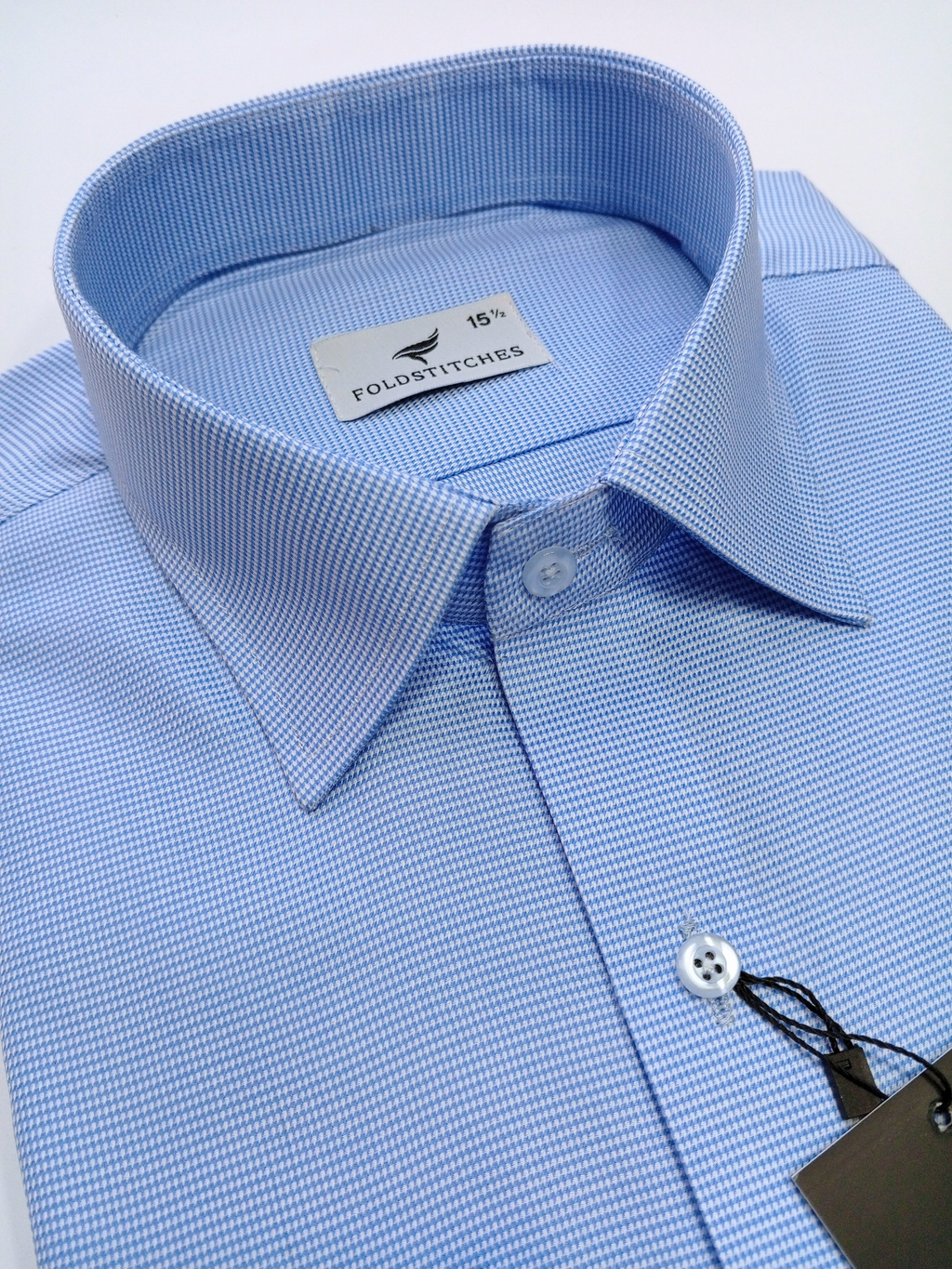 Self Design Dotted Blue, Men’s Formal Shirt