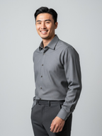 Self Lines Charcoal, Men’s Formal Shirt