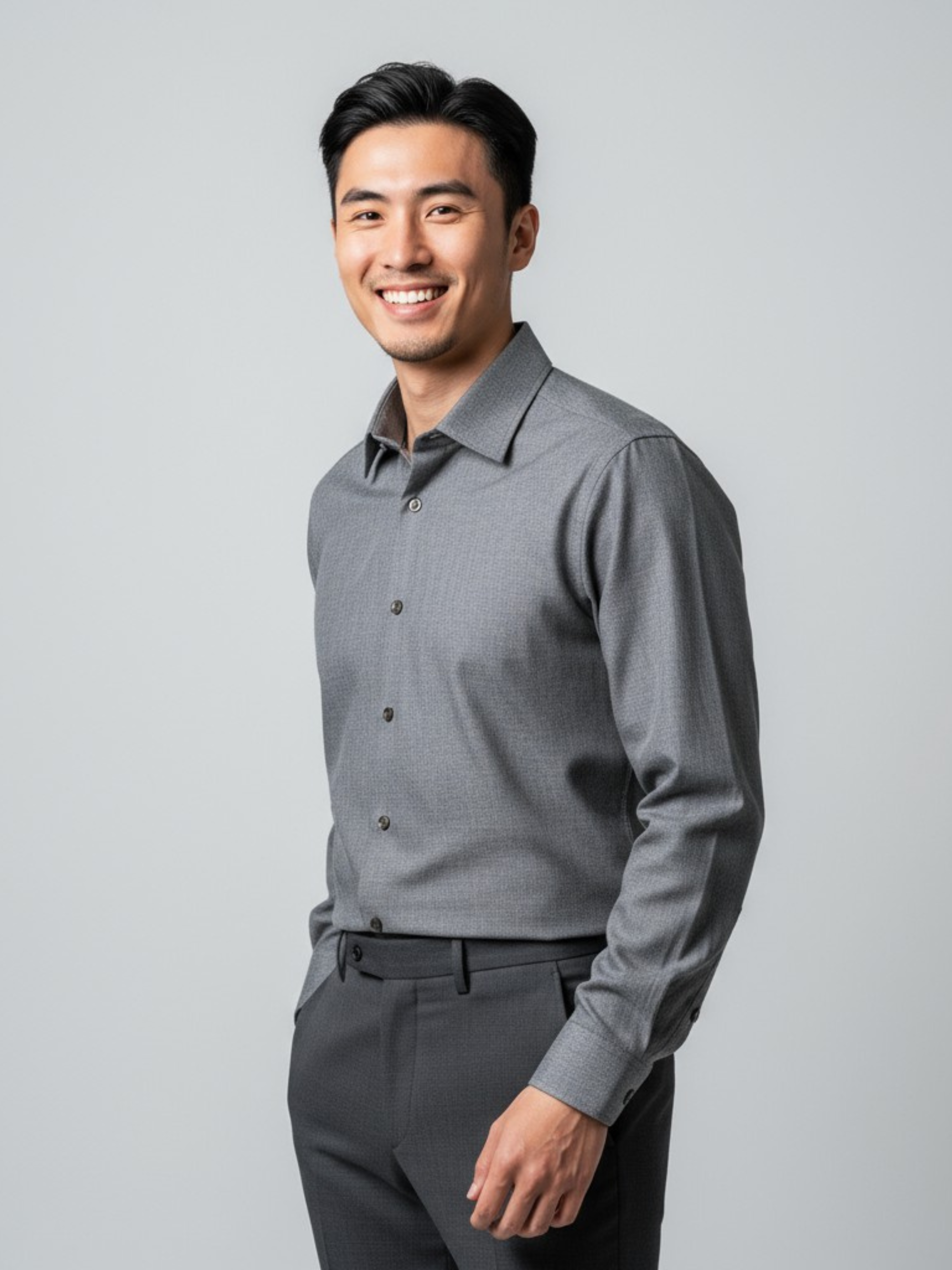 Self Lines Charcoal, Men’s Formal Shirt