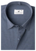 Steel Blue. Men's Formal Shirt.