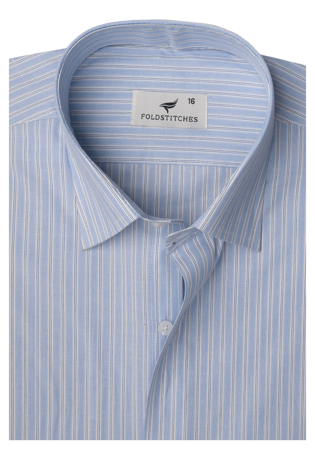 Blue Lined Striped. Men's Formal Shirt.