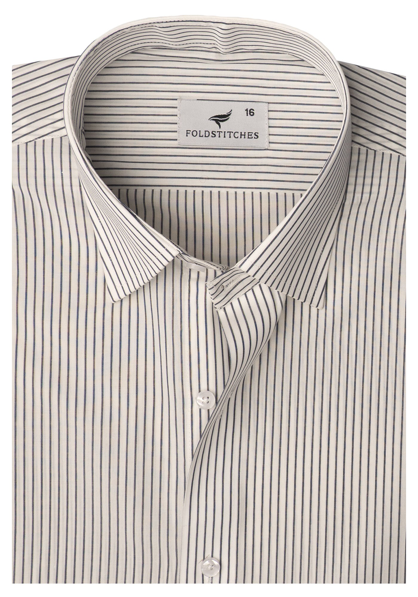White & Black Striped, Men’s Formal Shirt