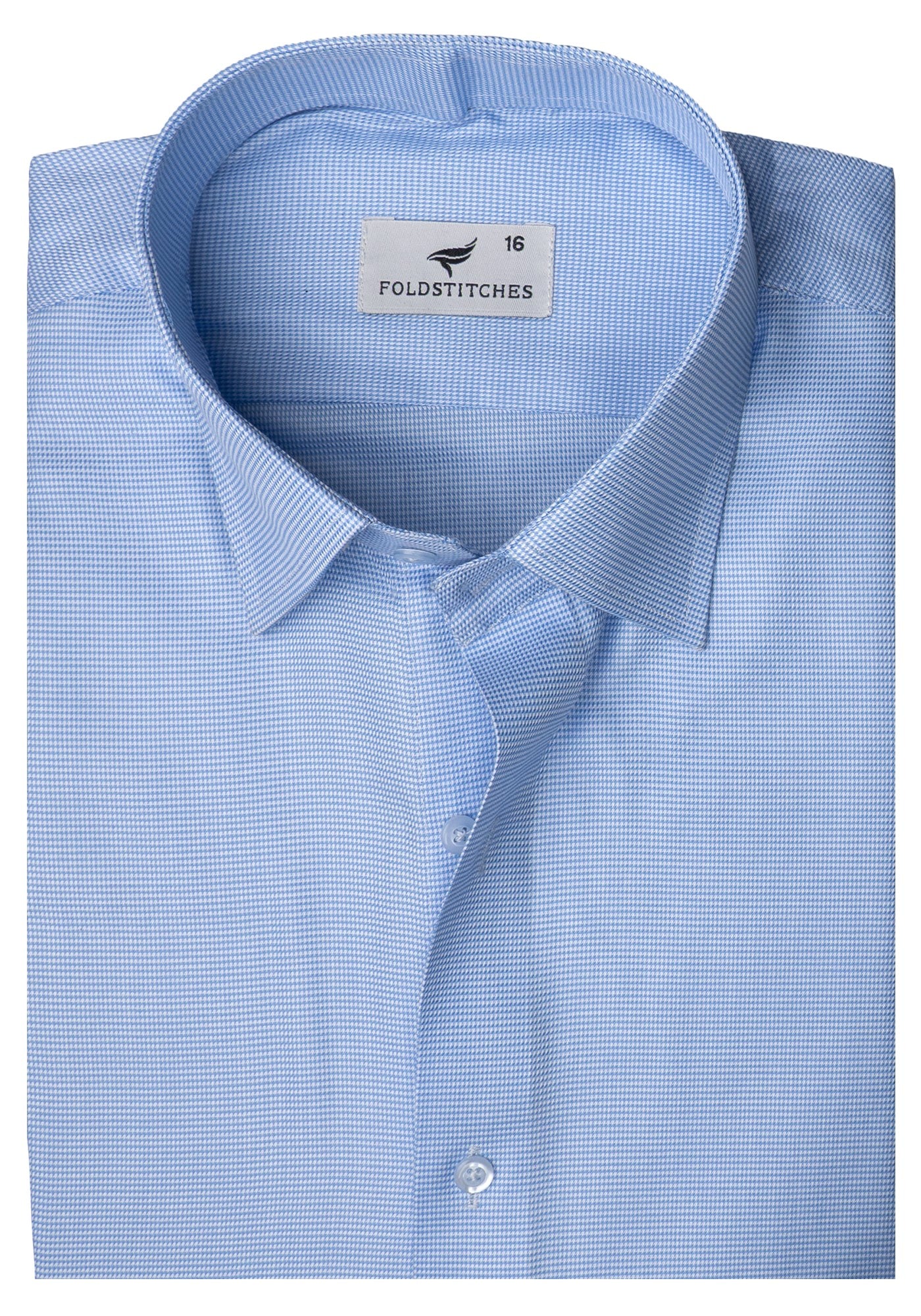 Self Design Dotted Blue, Men’s Formal Shirt