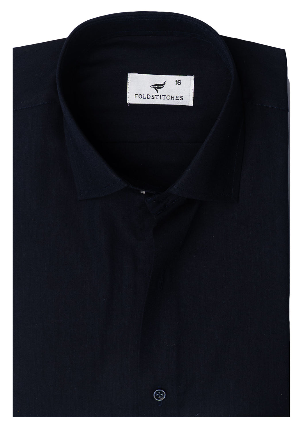 Navy Blue Linen. Men's Formal Shirt.