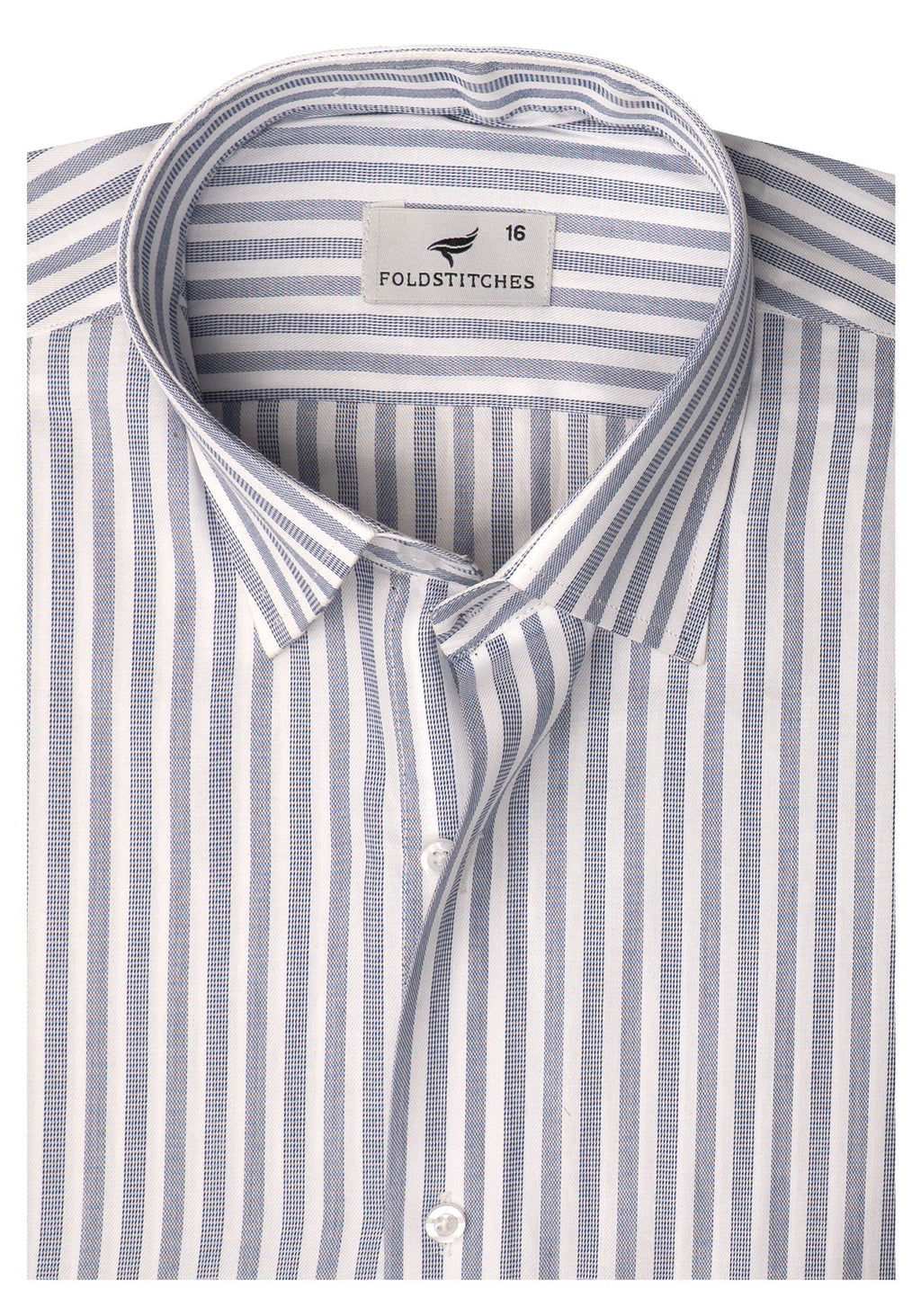 White & Blue Striped, Men’s Formal Shirt