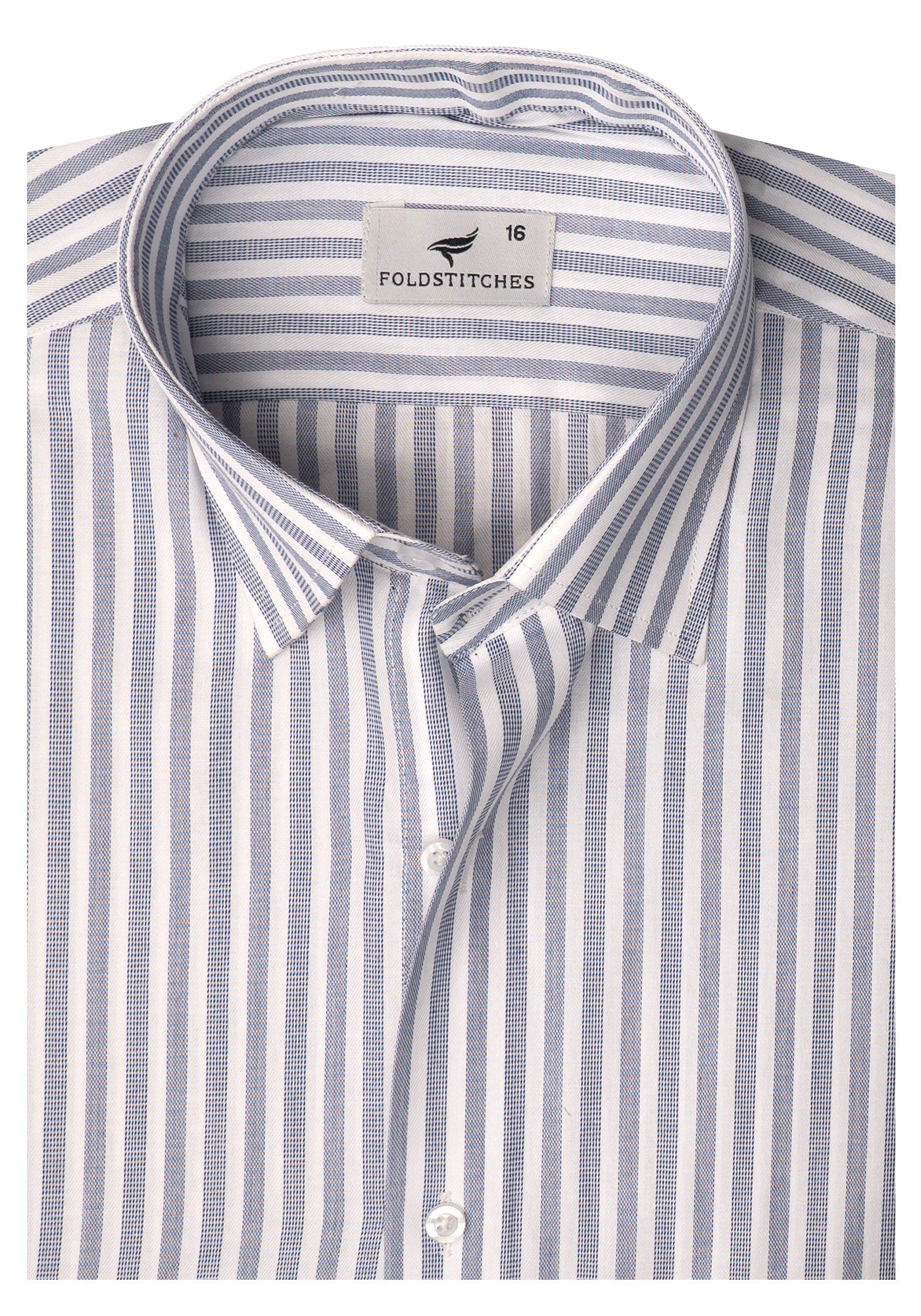 White & Blue Striped, Men’s Formal Shirt