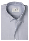 Greyish Blue Chambray. Men's Formal Shirt