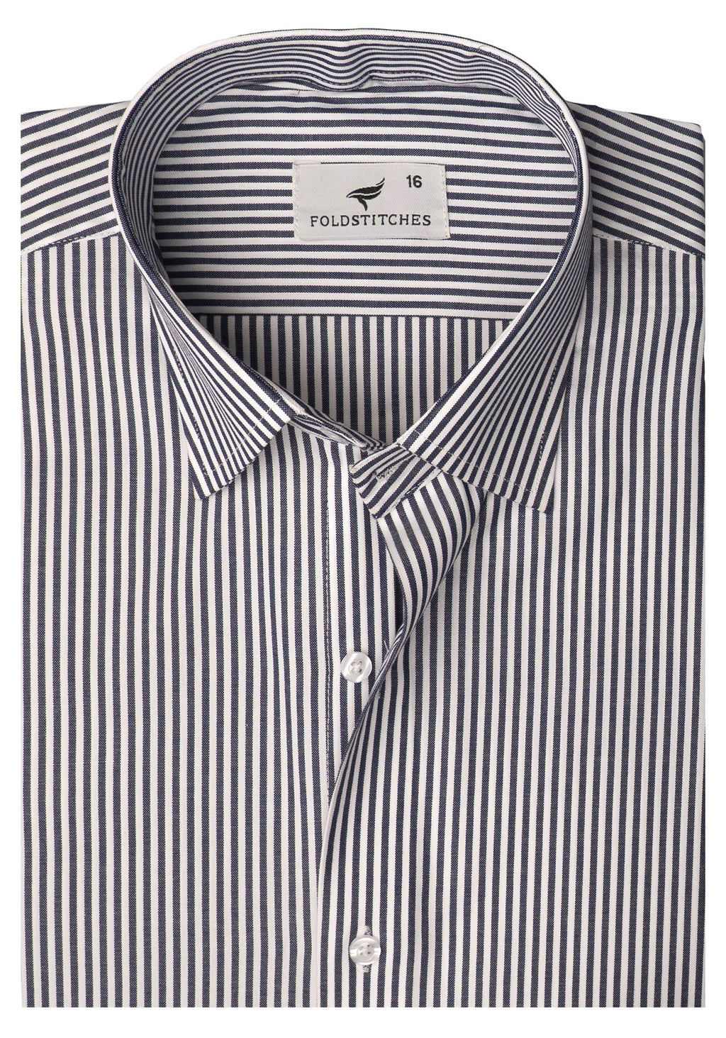 White & Dark Blue Striped, Men’s Formal Shirt