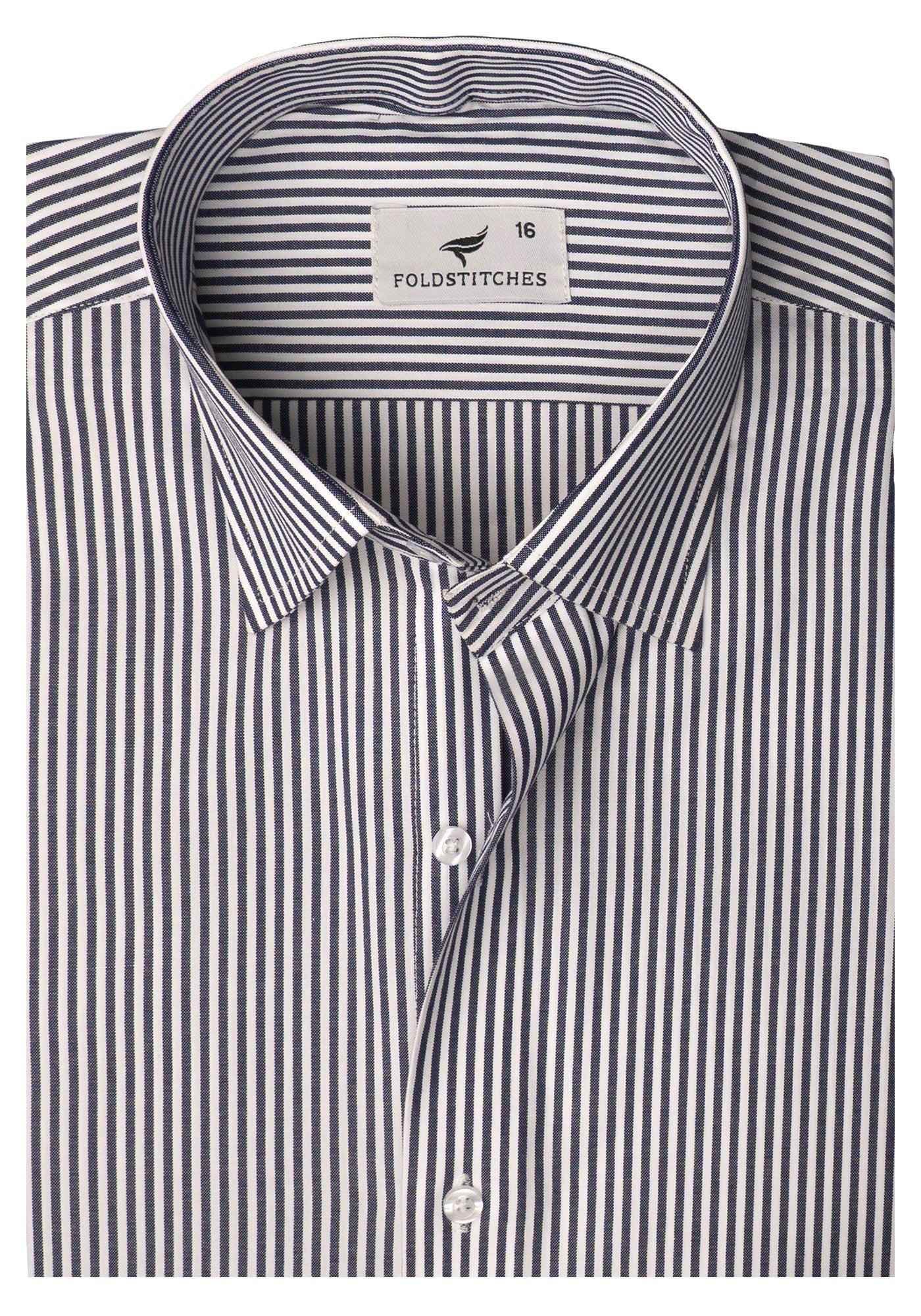 White & Dark Blue Striped, Men’s Formal Shirt
