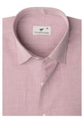 Pink Self Textured. Men's Formal Shirt.