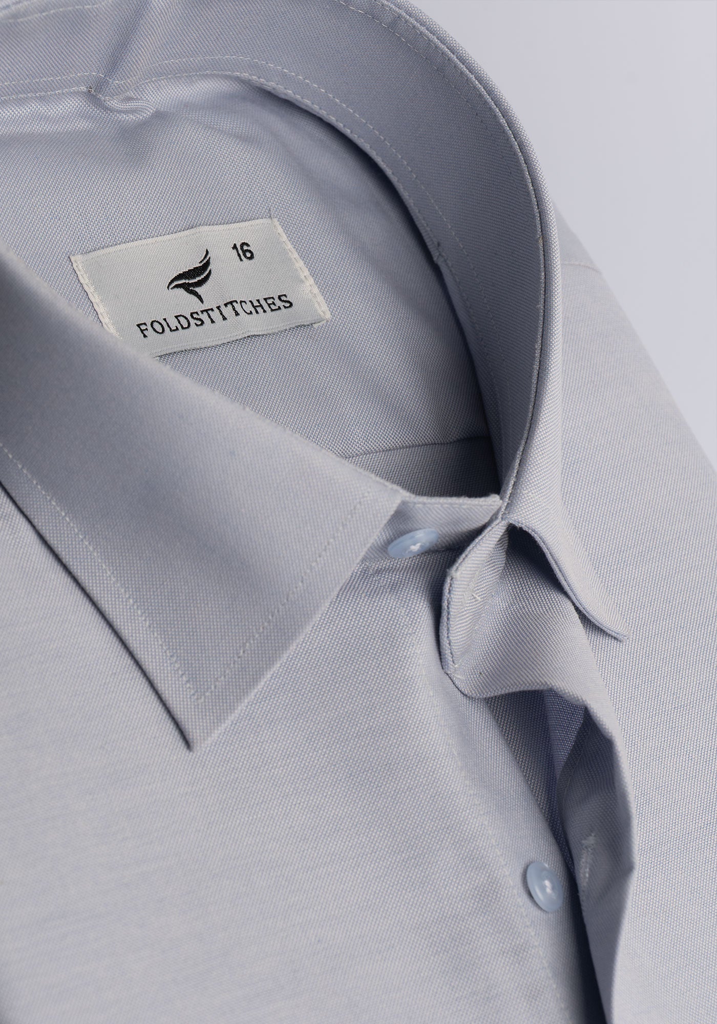 Greyish Blue Chambray. Men's Formal Shirt