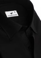 Jet Black Plain, Men’s Formal Shirt