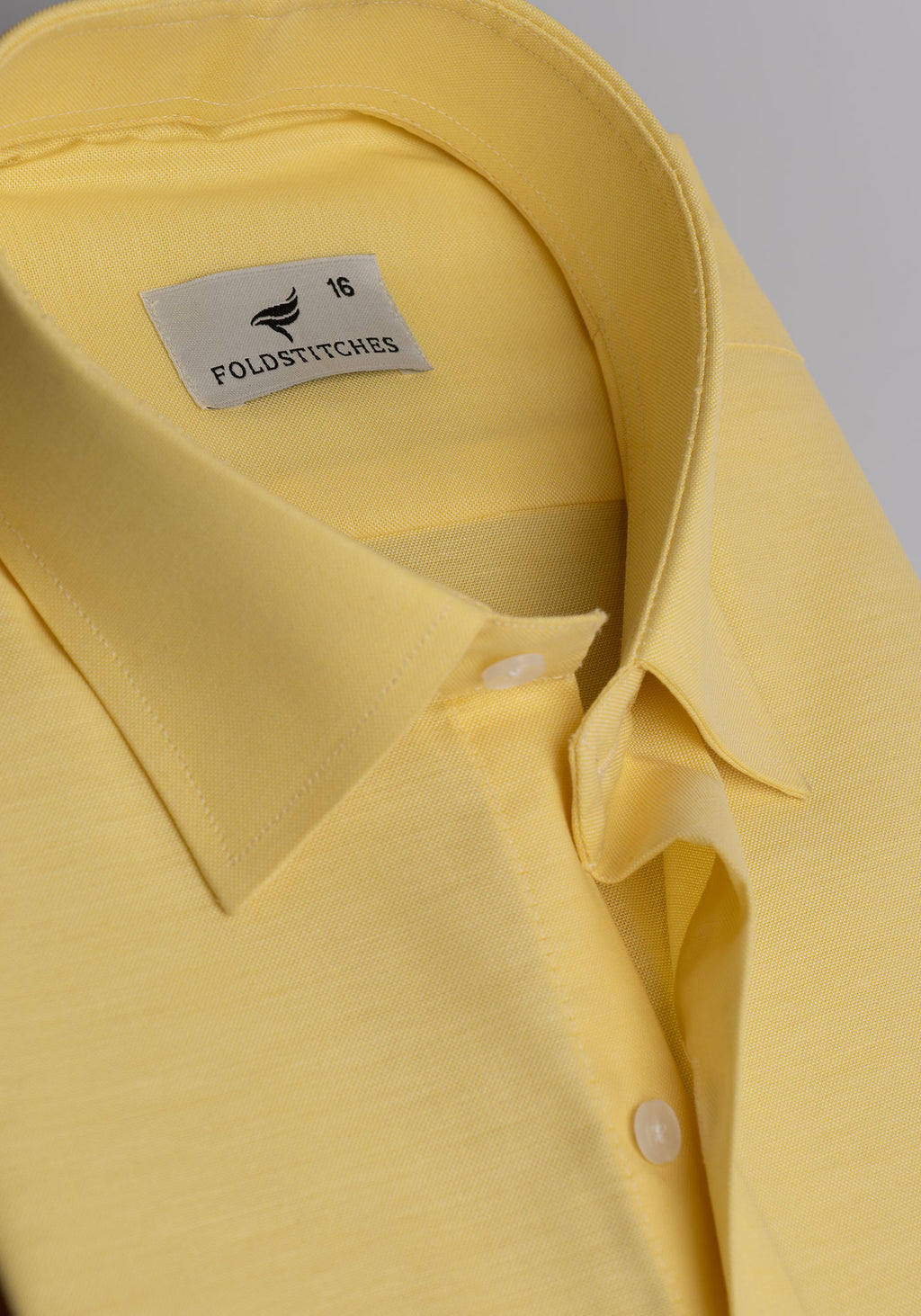 Lemon Yellow Chambray. Men's Formal Shirt.