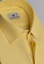 Lemon Yellow Chambray. Men's Formal Shirt.