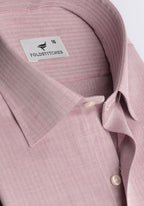 Pink Self Textured. Men's Formal Shirt.
