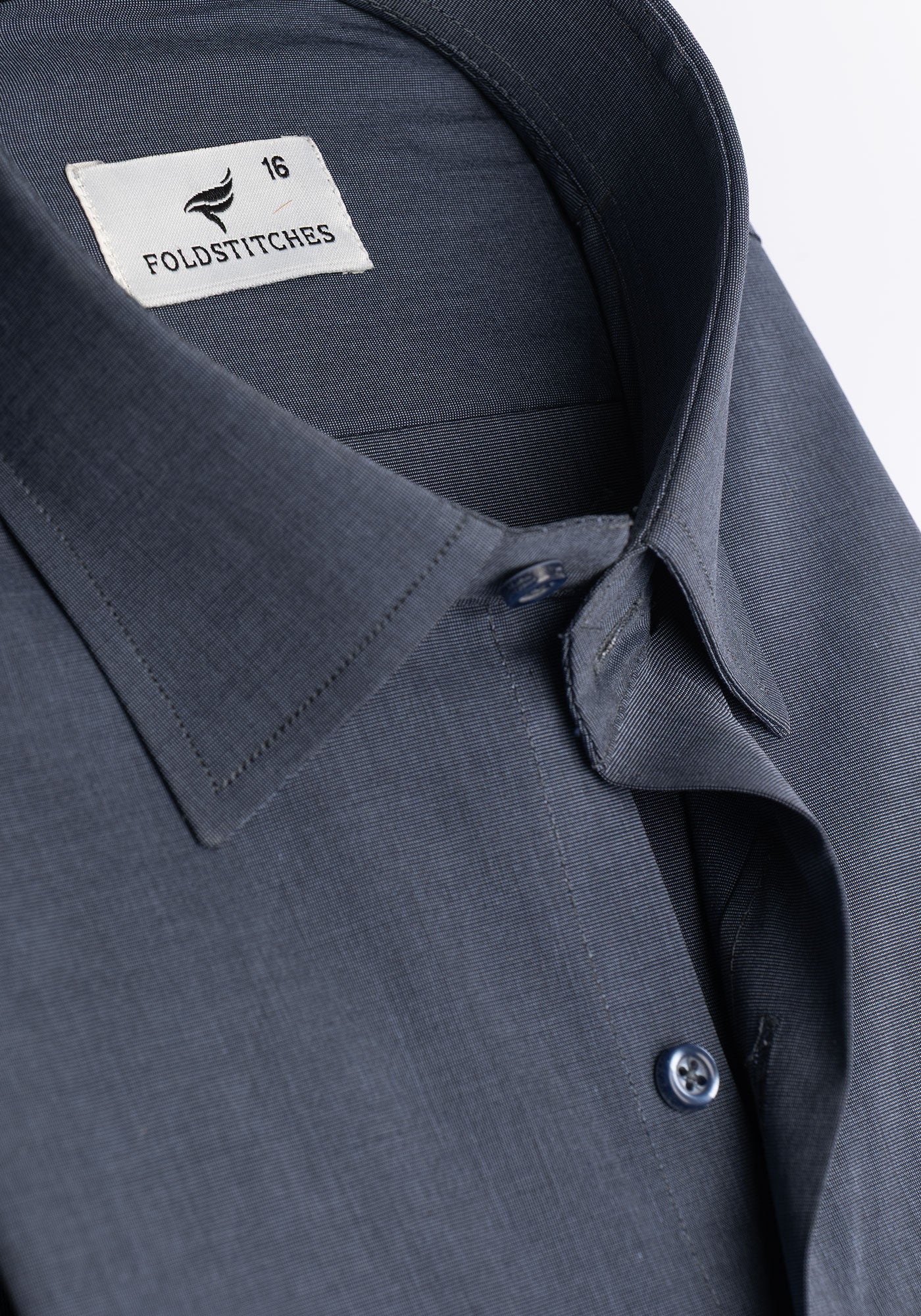 Steel Blue. Men's Formal Shirt.