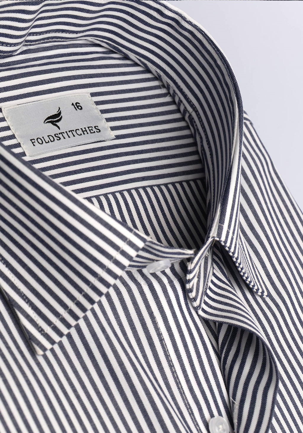 White & Dark Blue Striped, Men’s Formal Shirt