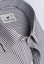 White & Dark Blue Striped, Men’s Formal Shirt