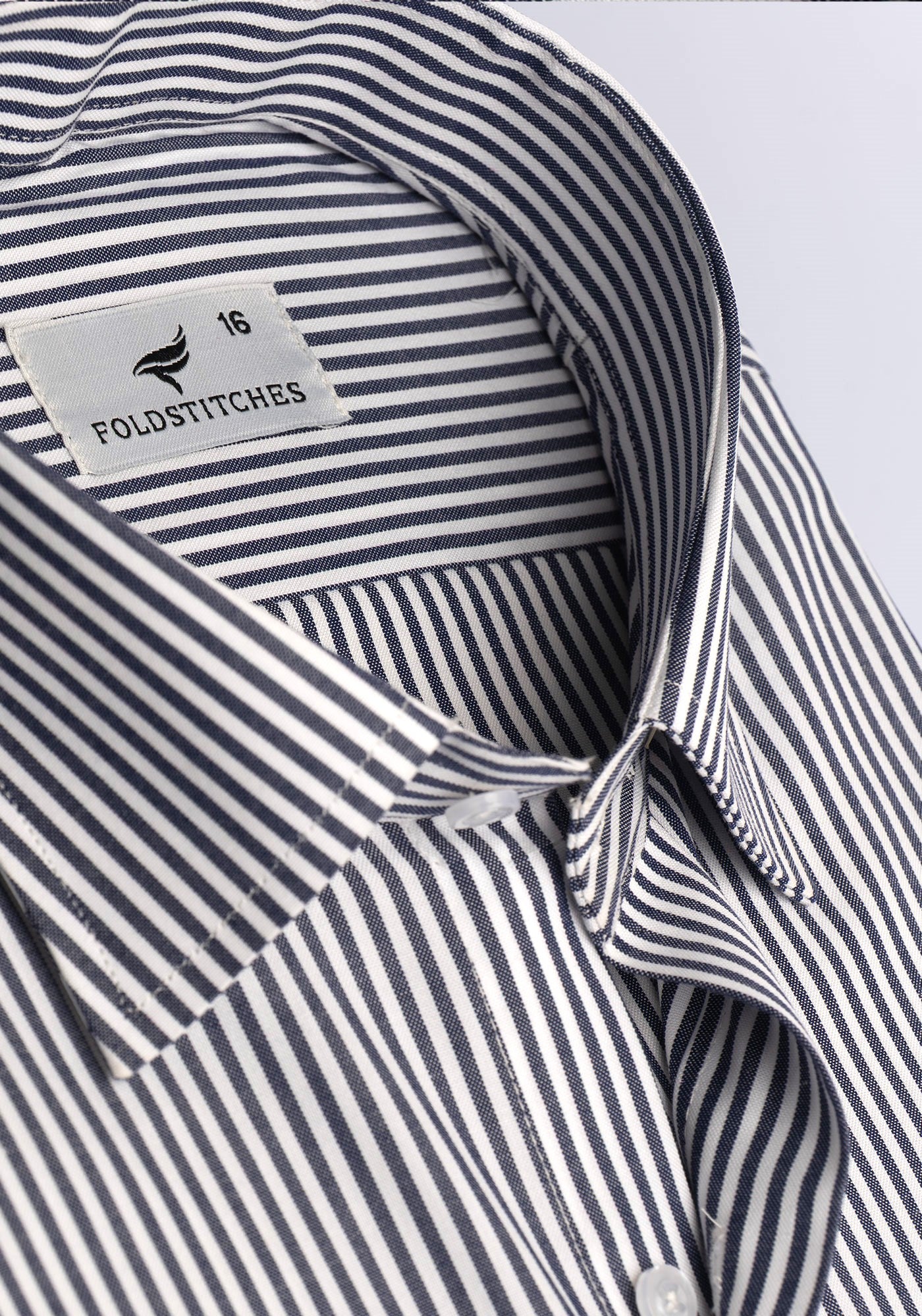 White & Dark Blue Striped, Men’s Formal Shirt