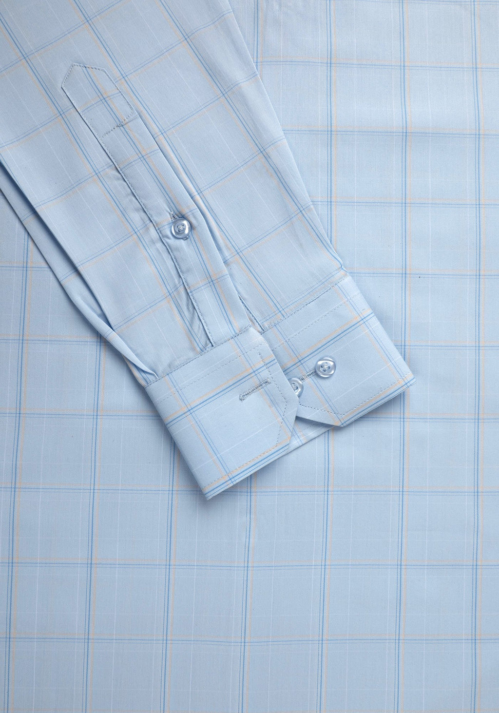 Light Blue & Dark Blue Checkered, Men’s Formal Shirt