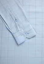 Light Blue & Dark Blue Checkered, Men’s Formal Shirt