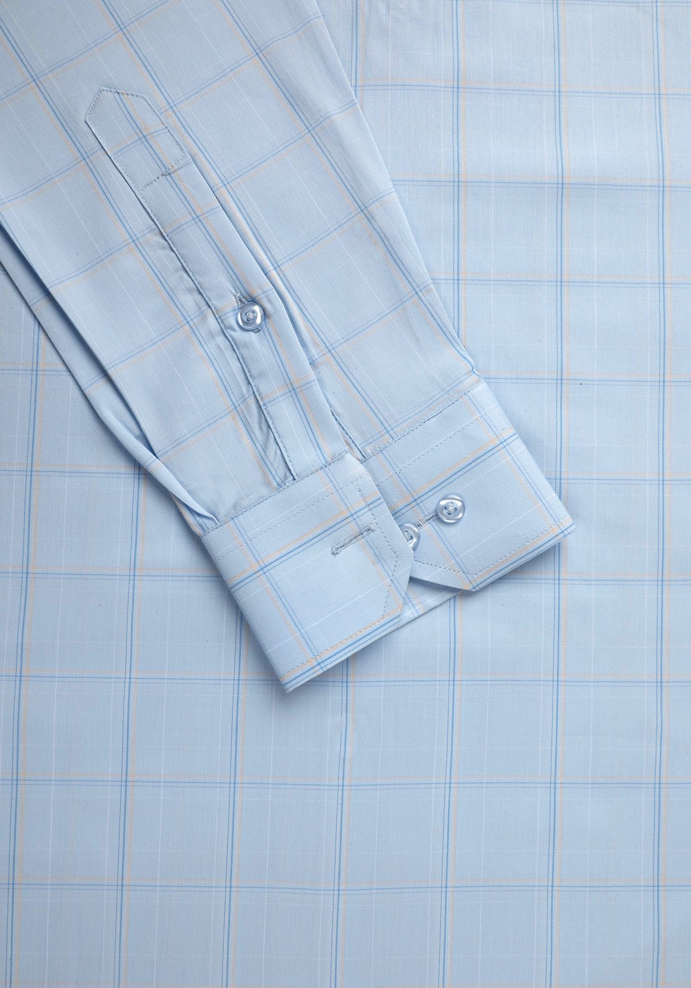 Light Blue & Dark Blue Checkered, Men’s Formal Shirt