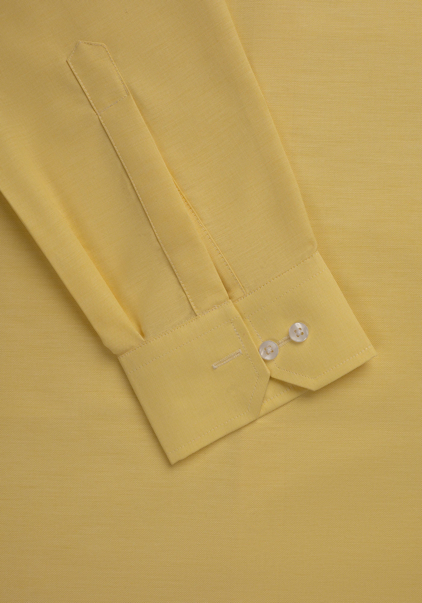 Lemon Yellow Chambray. Men's Formal Shirt.