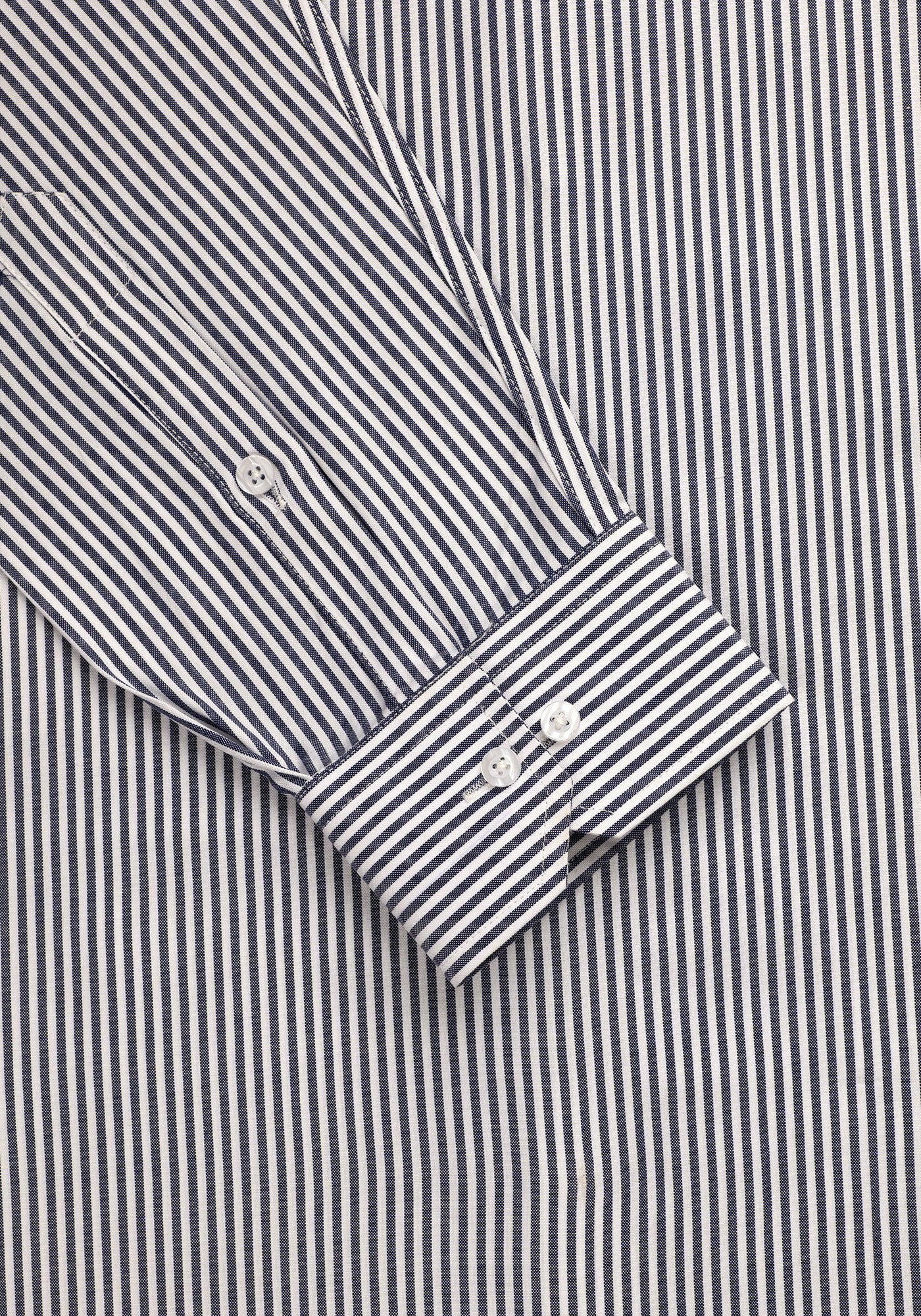 White & Dark Blue Striped, Men’s Formal Shirt